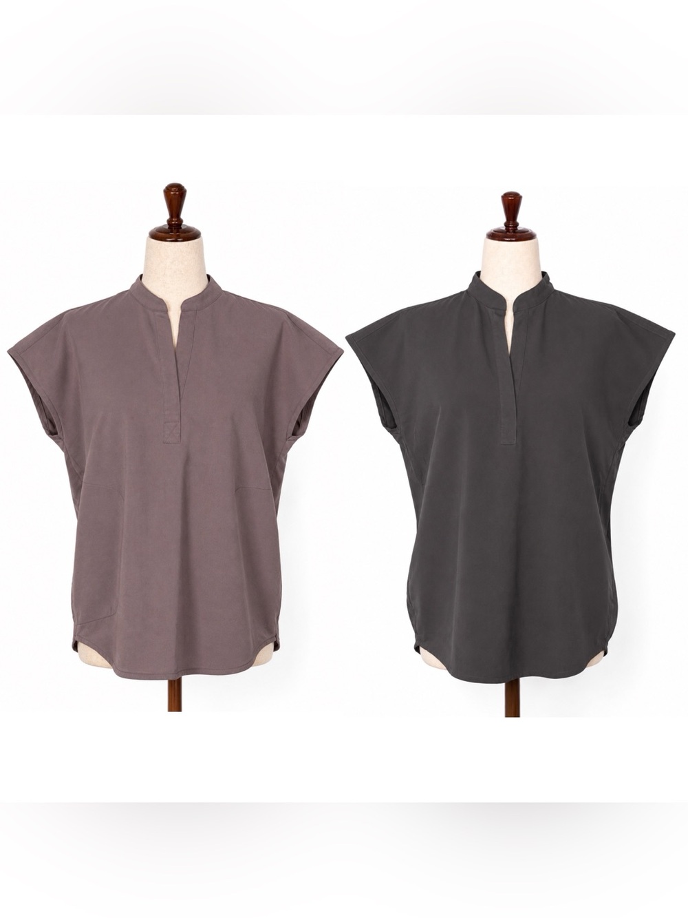 Two Figs scrub Tops- Blue Grey & Charcoal- XS